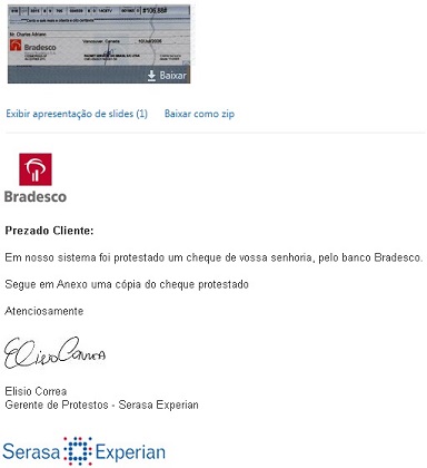 Virus Email: Protesto-CH-Bradesco -000234395853.zip