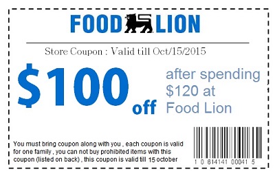 Food Lion is Giving Away $100 FREE Vouchers