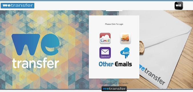 Fake WeTransfer Website