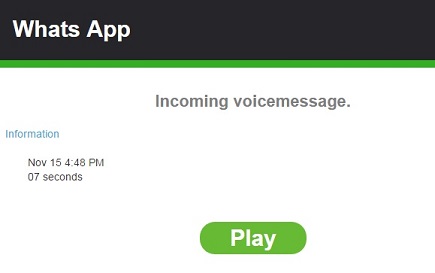 WhatsApp Incoming Voice message