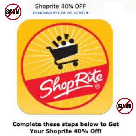 Fake Shoprite 40% off coupon