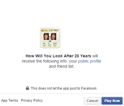 Fake Facebook App: How Will You Look After 20 Years