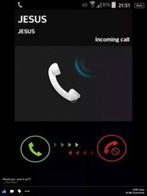 Incoming Call Jesus
