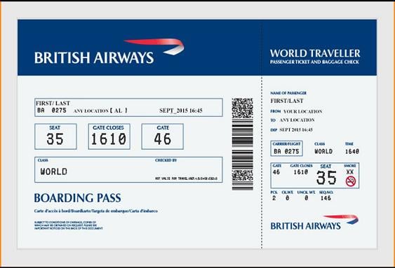 British Airways Ticket on www.colectgoo.us
