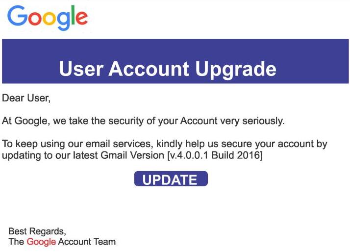 Gmail Version 4 Build 2016 Update or Upgrade