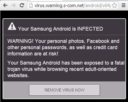 Your Samsung Android is INFECTED WARNING!