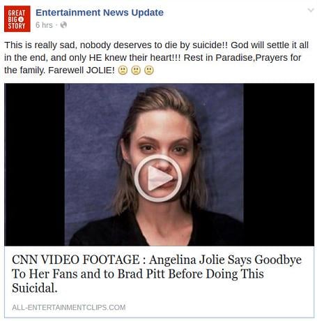 Angelina Joli Death hoax