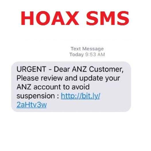 ANZ Phishing SMS Text Message