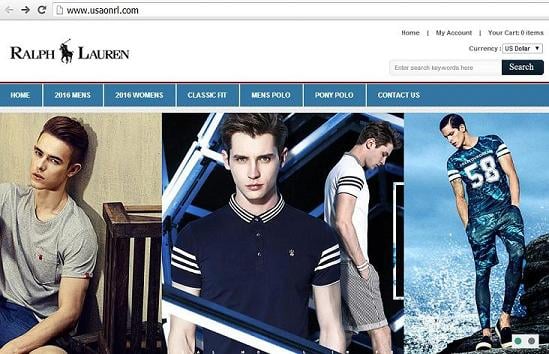 www.usaonrl.com - A Fake Ralph Lauren Clothing Website