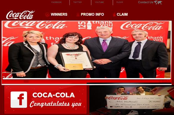 www.emberpick.net - Coca-Cola or Coke Lottery Scamming Website