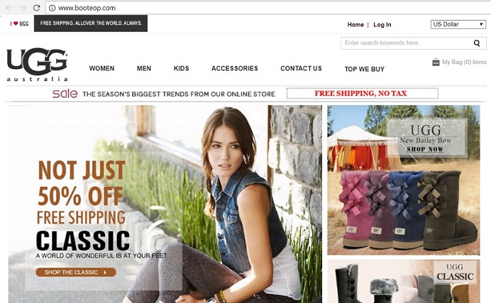 booteop.com -Fraudulent UGG Australia Online Store