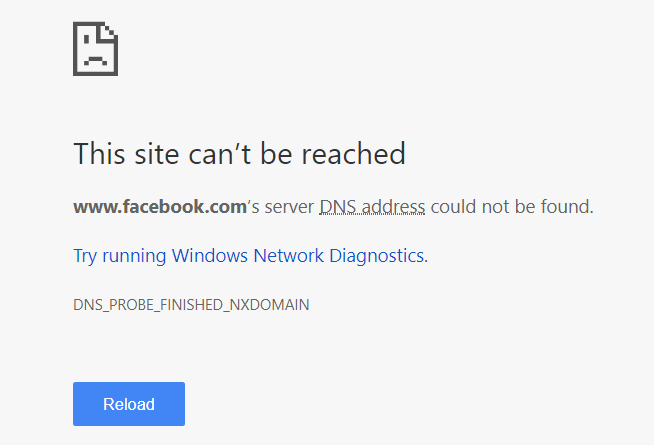 www.facebook.com is down