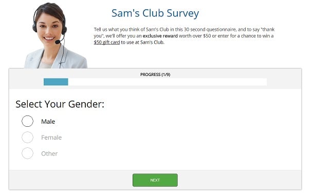 Sams Club Survey Reward or Invitation
