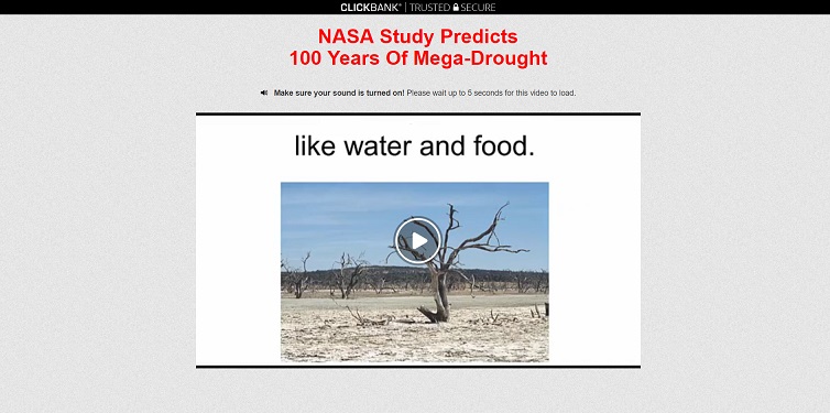 The "Mega Drought USA" or "World War Water" Scam at megadroughtusa.org