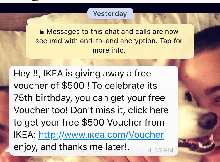 IKEA 75th Birthday Free $500 Voucher Scam