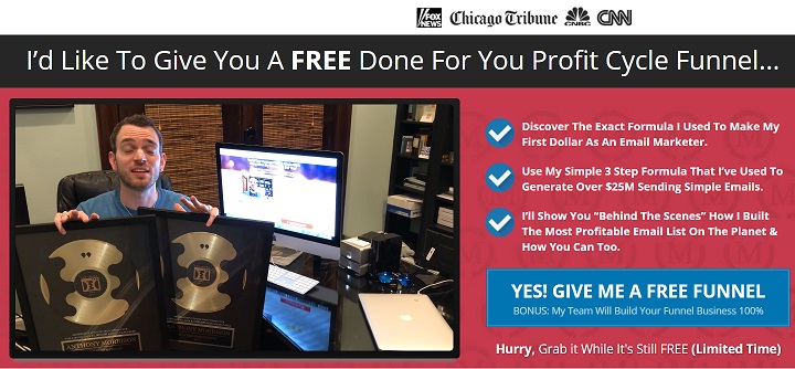 "Anthony Morrison Profit Cycle Funnel" Website at myprofitcycle.com