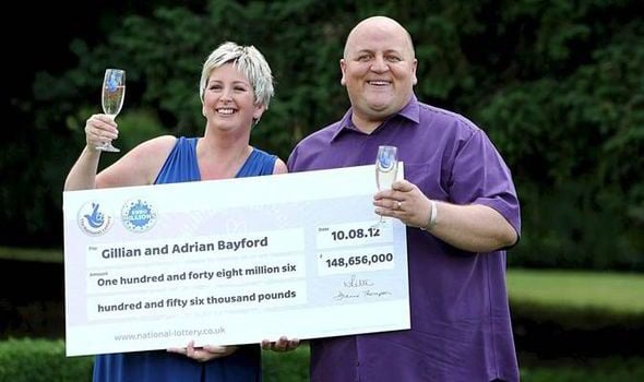 Adrian and Gillian Bayford - British winners of 148 million British pounds