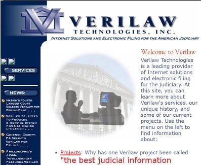 The original www.Verilaw.com website