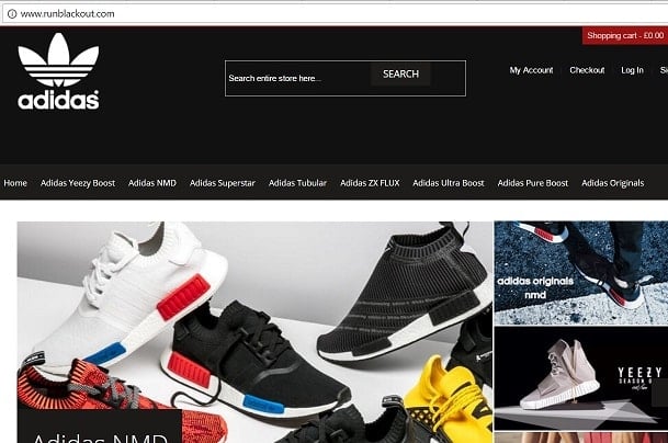 www.runblackout.com - the Untrustworthy Adidas Online Store