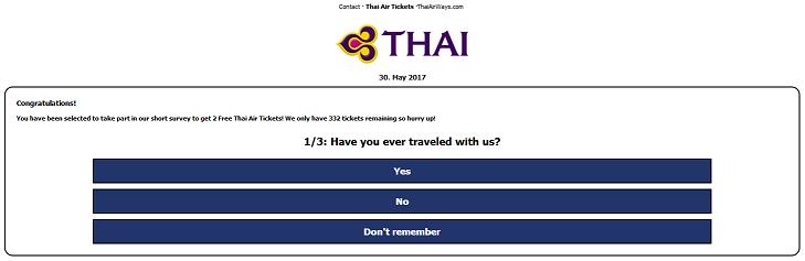 Get 2 0f 299 FREE Thai Air Tickets on their 57th Anniversary