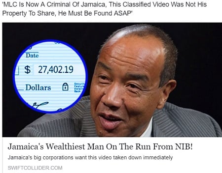 Fake-News - Jamaica's Wealthiest Man on the Run From NIB