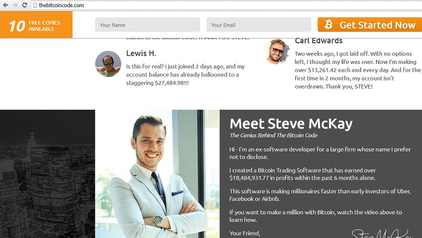 Steve McKay BitCoin Code Trading Software at www.thebitcoincode.com