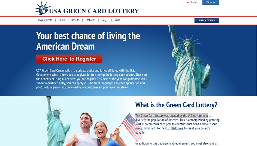 usagreencardlottery.org - The Fraudulent USA Green Card Lottery Website