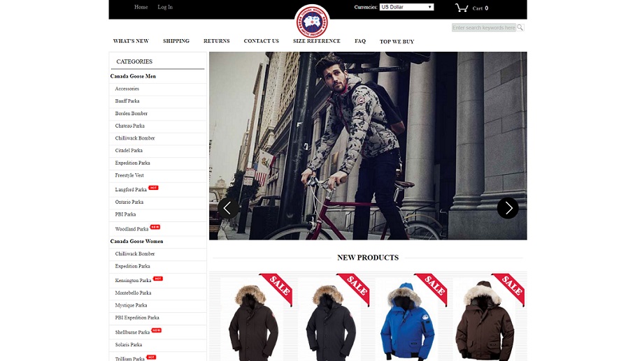 parkastop.com - The Fake Canada Goose Online Store