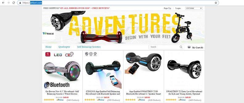 www.whberi.com - the Fake Scooter and Hoverboard Website