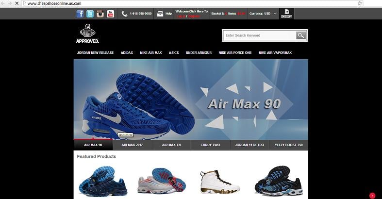 www.cheapshoesonline.us.com - the Fraudulent Nike Online Store
