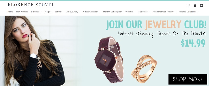 Florence Scovel Jewelry Website at www.florencescoveljewelry.com
