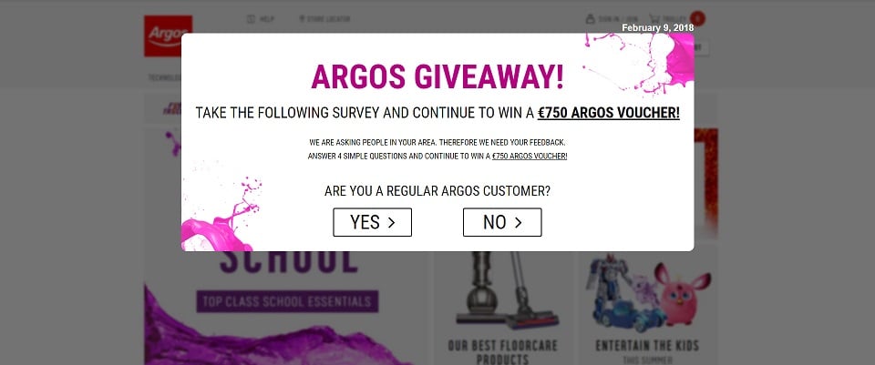 Argos Voucher Shopping Giveaway Survey
