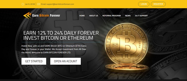 Earn Bitcoin Forever Ltd Website at earnbitcoinforever.com