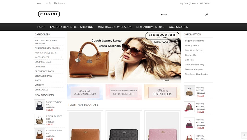 Coach Online Stores or Coach Online Stores website or online store at coachonlinestores.us.com