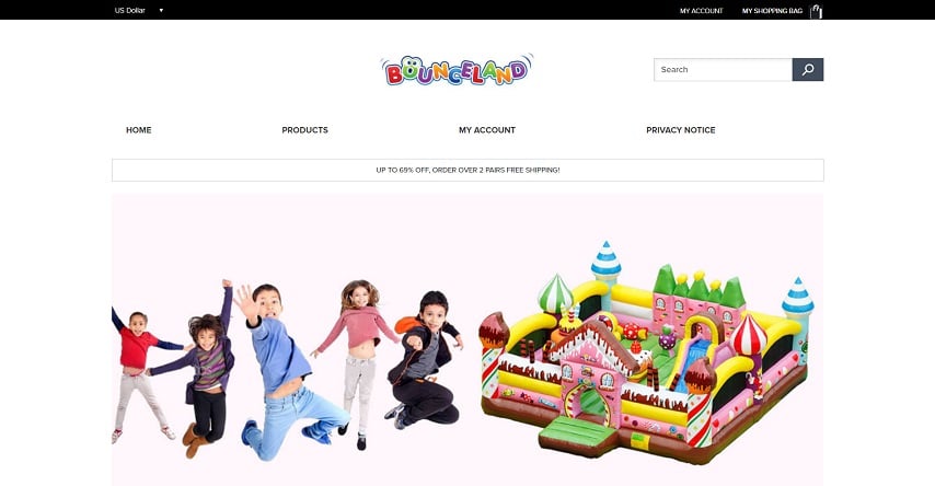 Bounceland website or online store at wtpkshops.com