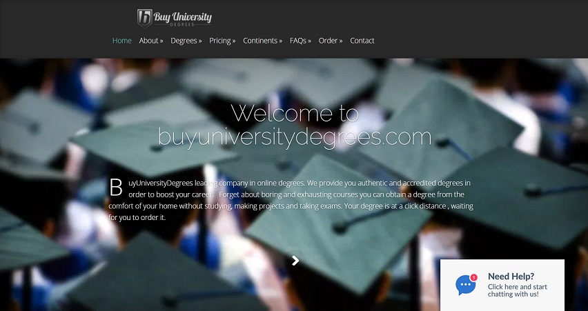 Buyuniversitydegrees.com - The Fake Degree Selling Website