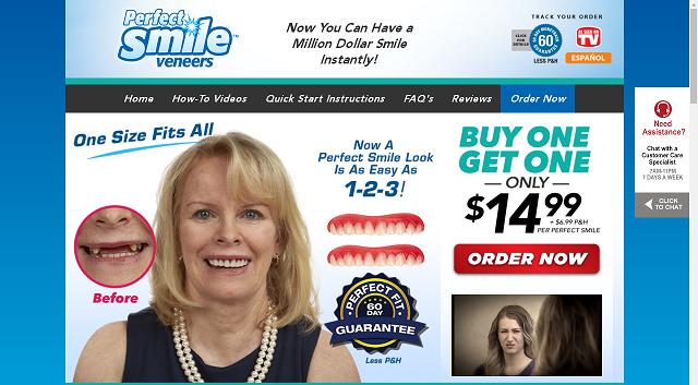 Perfect Smile Veneers Website at www.perfectsmileteeth.com