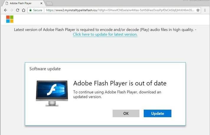 A Fake and Malicious Adobe Flash Update Website