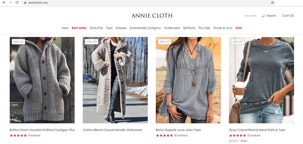 Annie Cloth at www.anniecloth.com