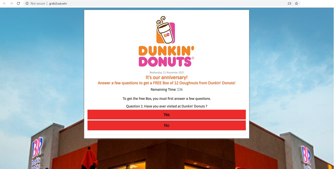 Fake Dunkin Donuts Website