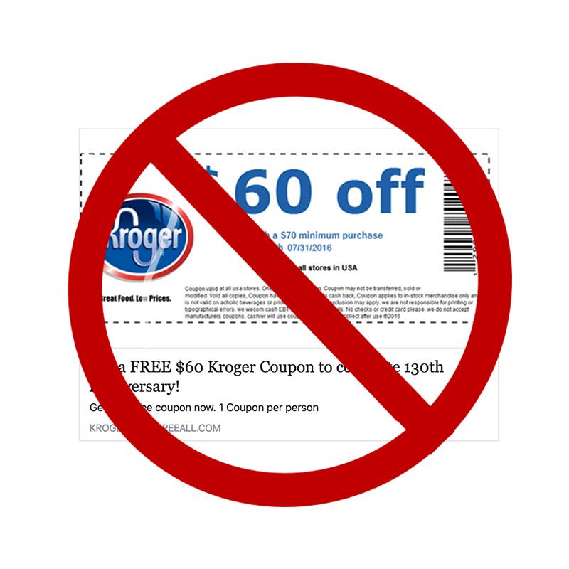 The Kroger Coupon Scam - $60 Off