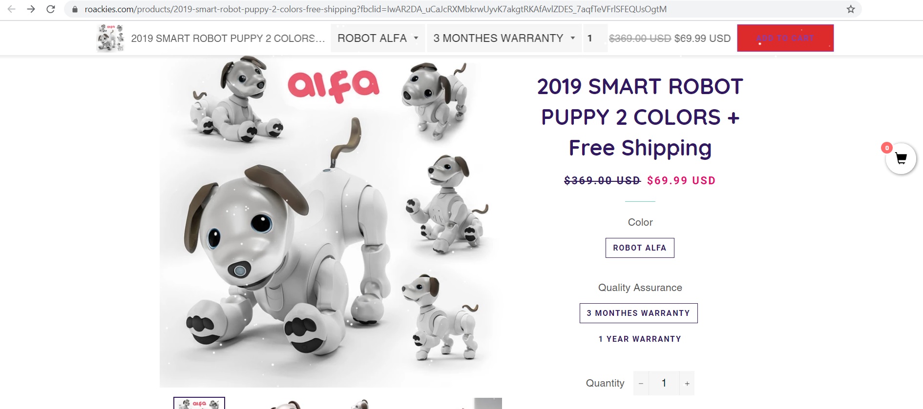 alfa robot puppy