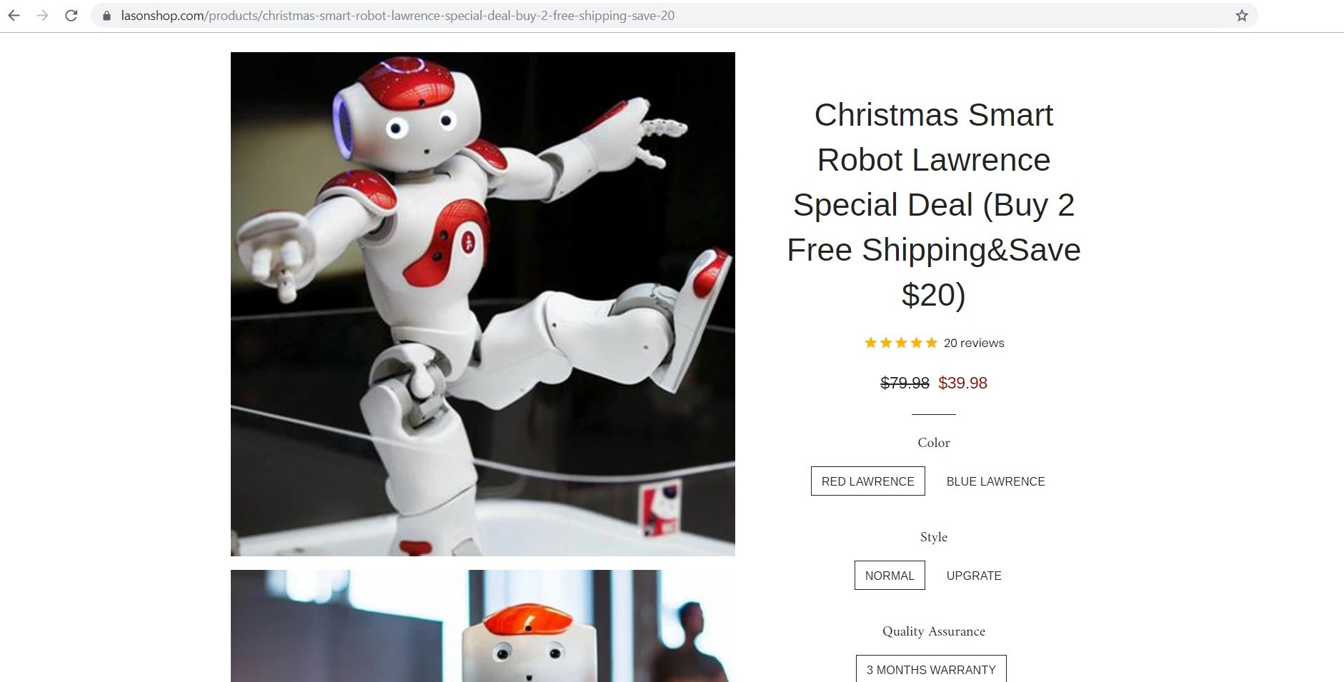 Smart Lawrence Robot Fake Stores