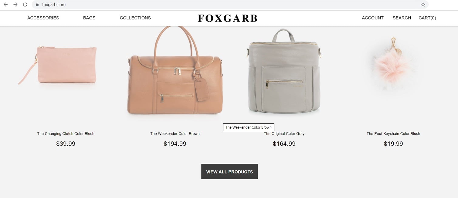 Foxgarb located at foxgarb.com - women bag