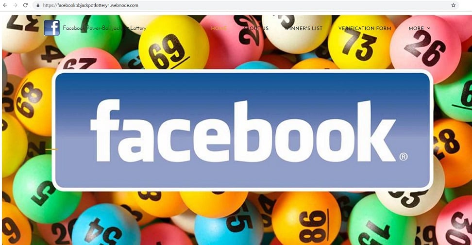 Fake Facebook Power-Ball Jackpot Lottery Website
