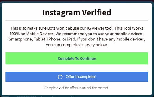 IG Viewer Online surveys