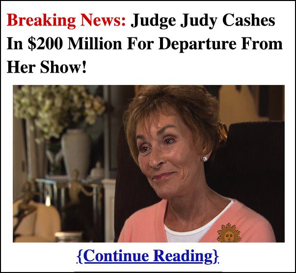 Judge Judy Cashes In $200 Million For Departure From Her Show