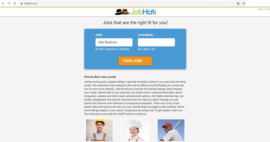 JobHat located at www.jobhat.com