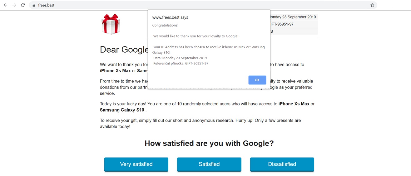 Google IP Address Random iPhone Xs Max or Samsung Galaxy S10 Giveaway