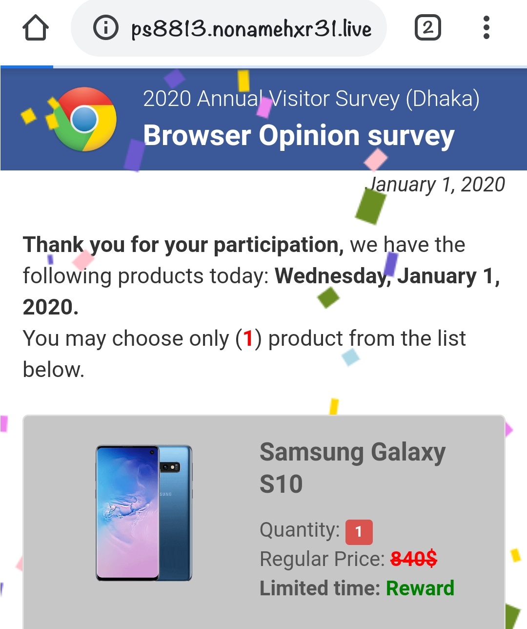 2020 Annual Visitor Survey Scam